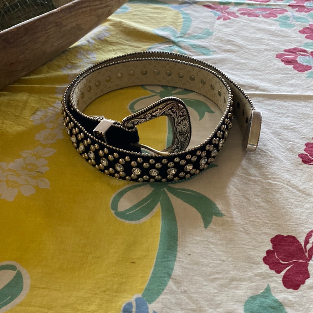 Guess ,new with tags black studded belt.